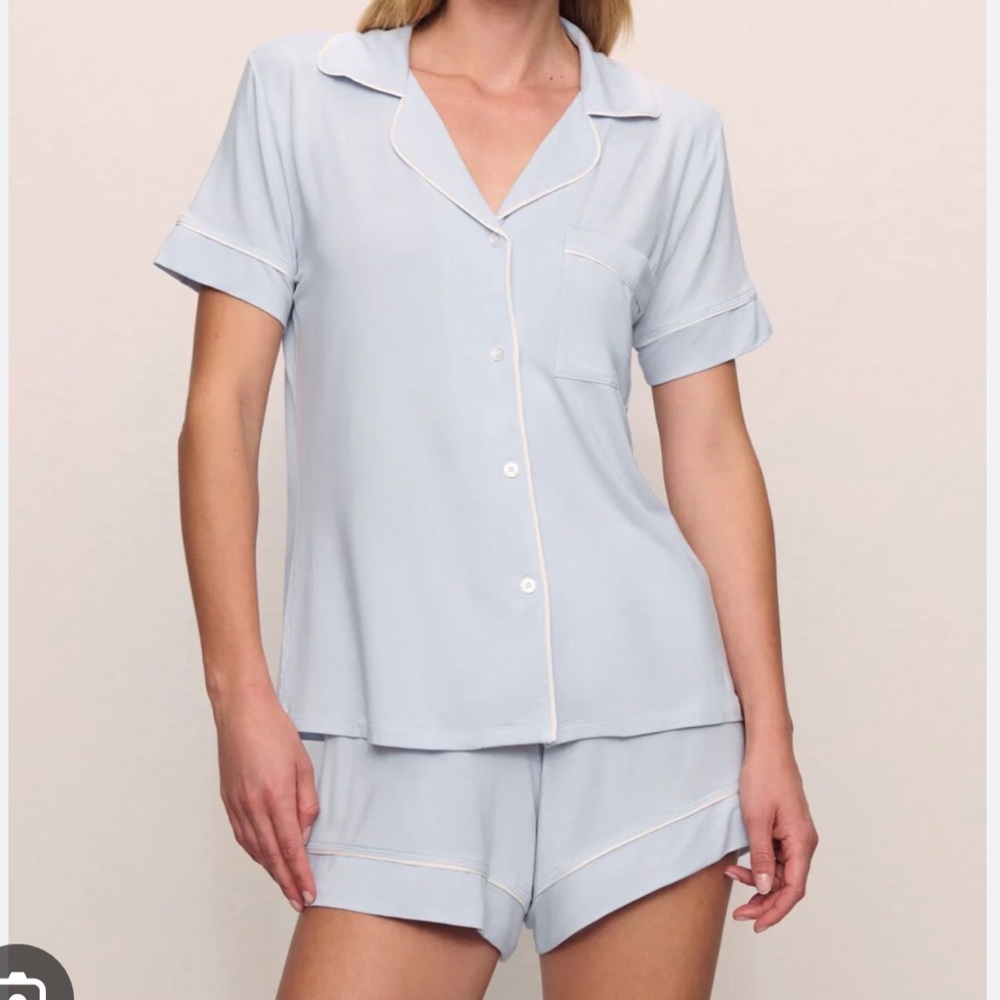 BRAND NEW Eberjey Ice Blue Short Sleeve Pajama Set